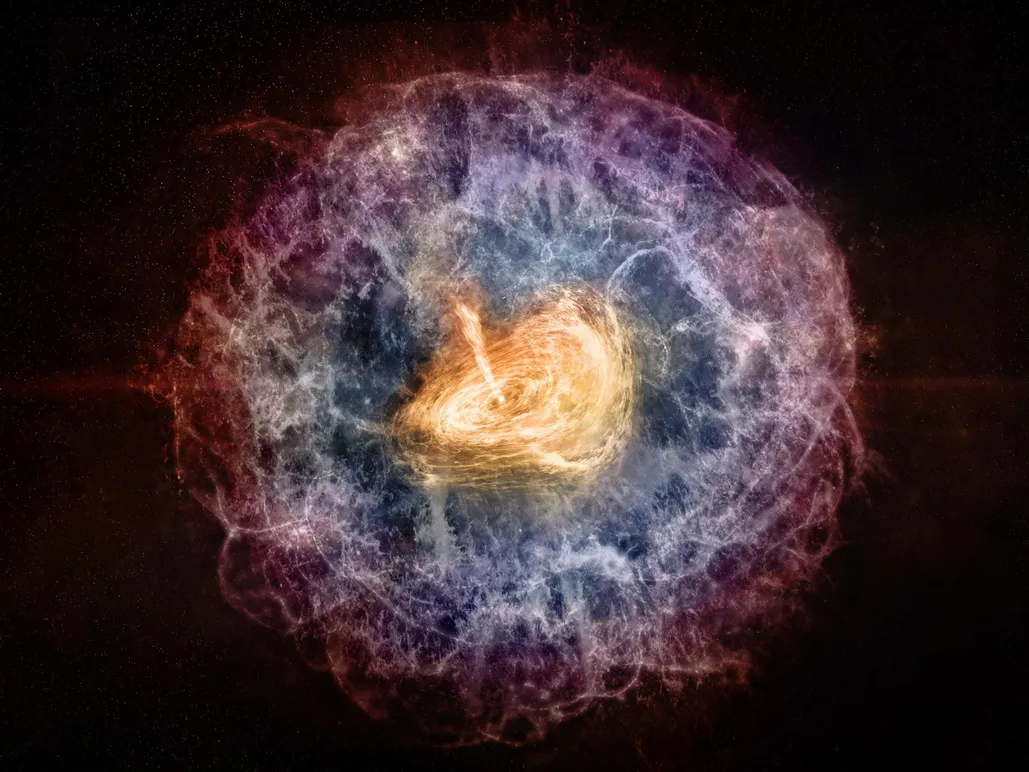Une coquille de débris d'explosion provenant d'une supernova