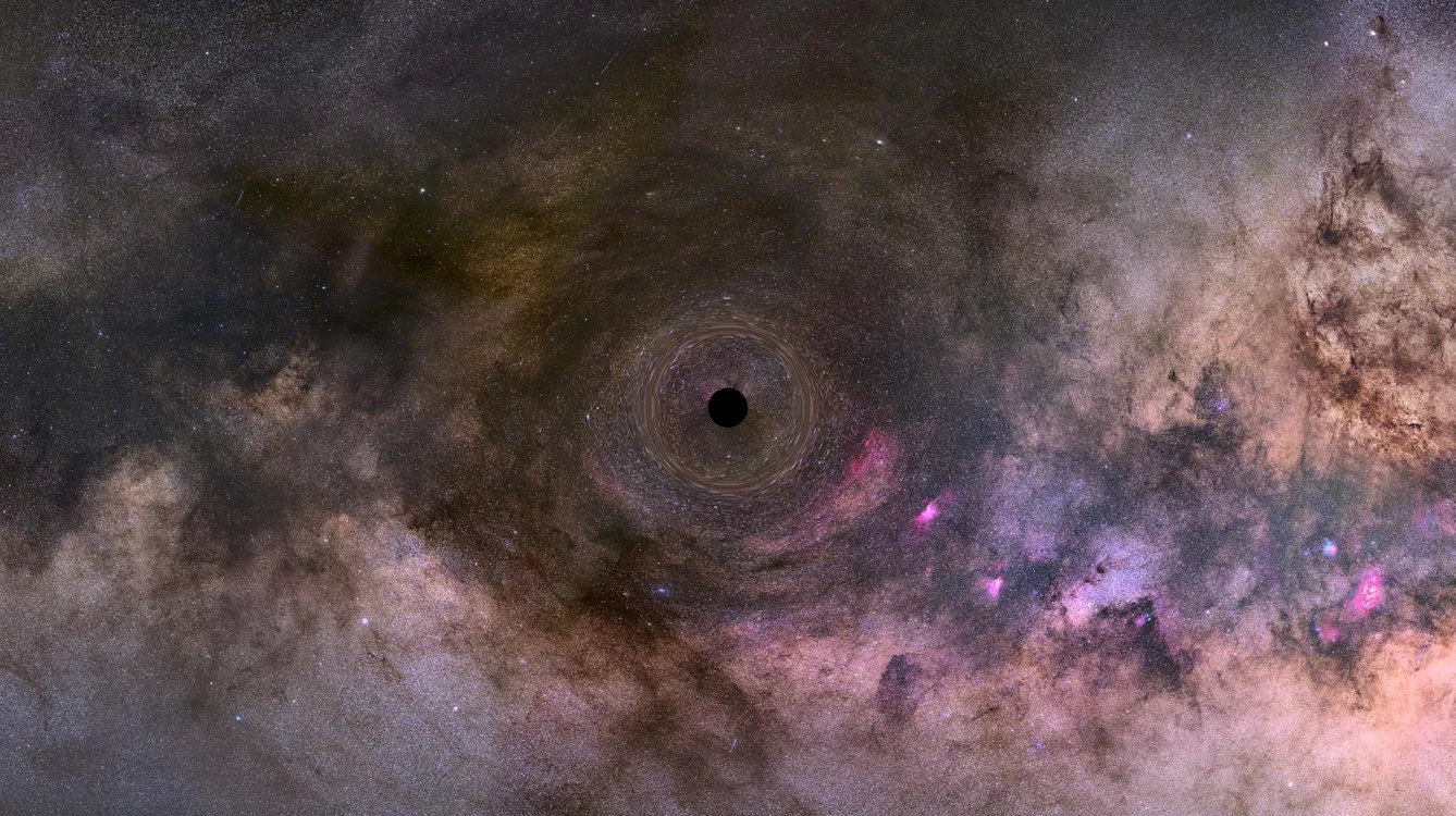 Illustration d'un trou noir isolé