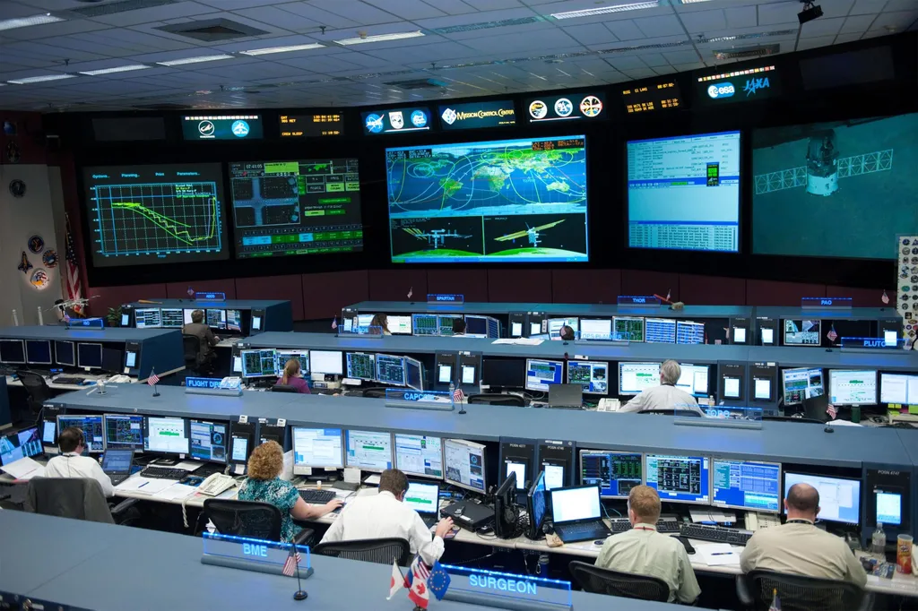 Salle de contrôle de la station spatiale