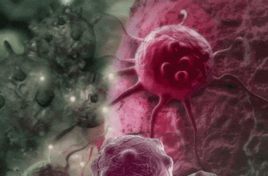 Disintegrating Cancer Cell Illustration