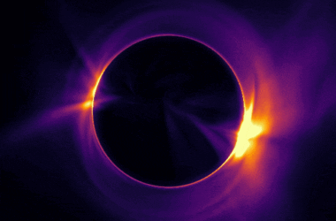 Glowing Gas Around Black Hole