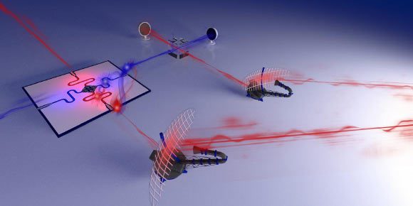 Illustration d'un prototype de radar quantique. Crédit image : Philip Krantz / Institut des sciences et des technologies d'Autriche.
