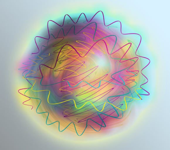 Une glueball est composée uniquement de gluons. Crédit image : TU Wien.