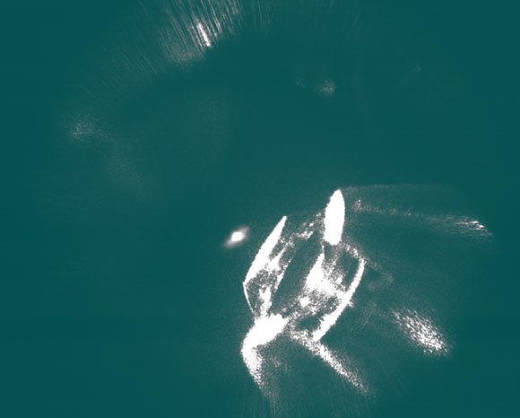 Nuage d'atomes refroidi par laser vu à travers une caméra de microscope. Crédit image : Université d'Otago.