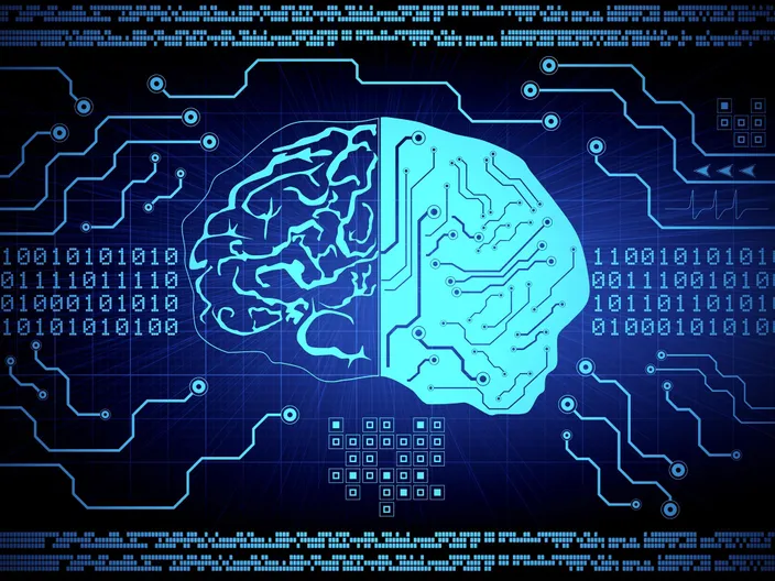 Concept de cerveau numérique, d'ordinateur et d'intelligence artificielle