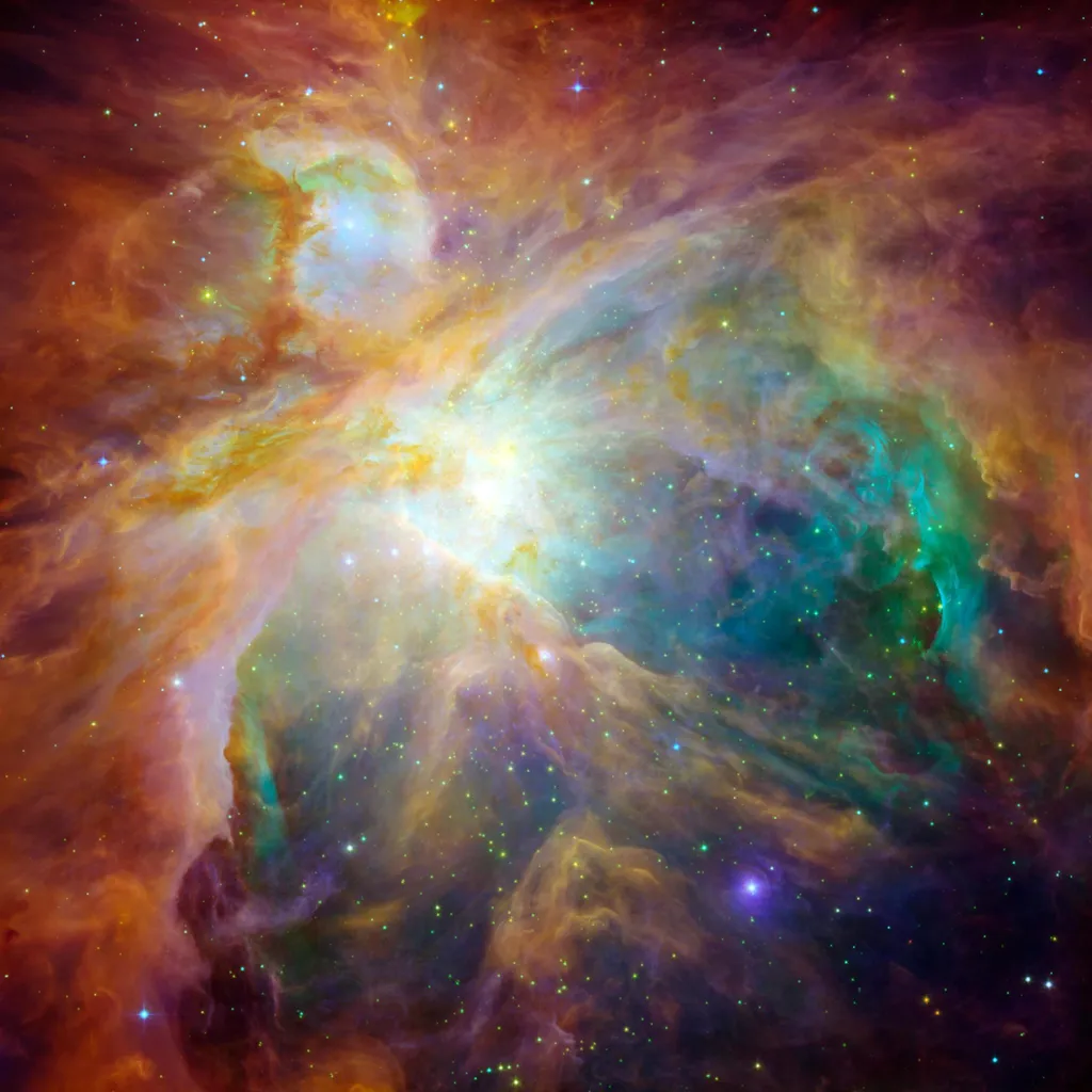 Nébuleuse d'Orion Hubble Spitzer