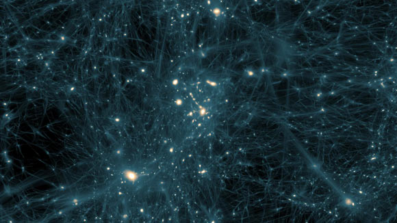 Personne ne sait ce qu'est la matière noire, mais cette forme invisible de matière constitue environ un quart de l'Univers. Crédit image : Centre de vol spatial Goddard de la NASA.