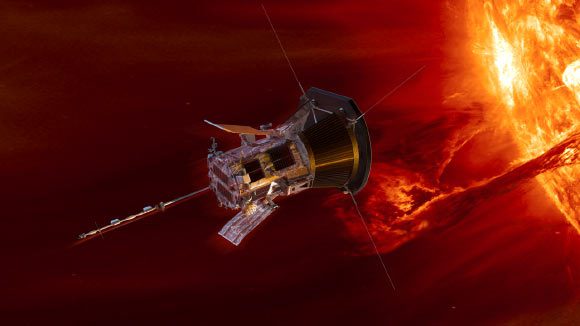 La sonde Parker Solar Probe de la NASA s'approche du Soleil. Crédit image : Scientific Visualization Studio de la NASA.