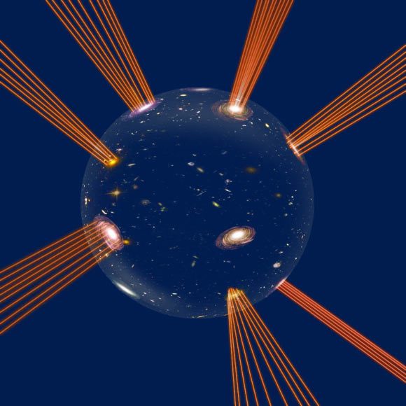 Banerjee et al proposent un nouveau modèle dans lequel l'énergie noire et notre Univers se trouvent sur une bulle en expansion dans une dimension supplémentaire. Crédit image : Suvendu Giri.