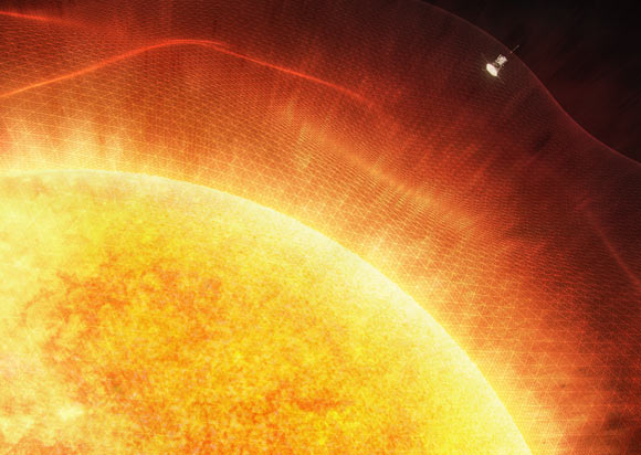 Parker Solar Probe a traversé la couronne solaire et y a échantillonné des particules et des champs magnétiques. Crédit image : Centre de vol spatial Goddard de la NASA.