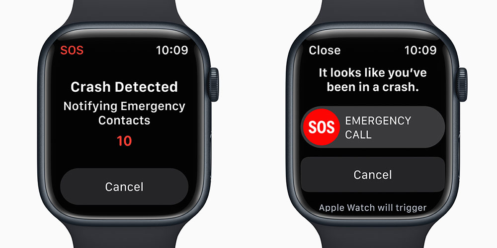 Fonction de détection d'accident de l'Apple Watch