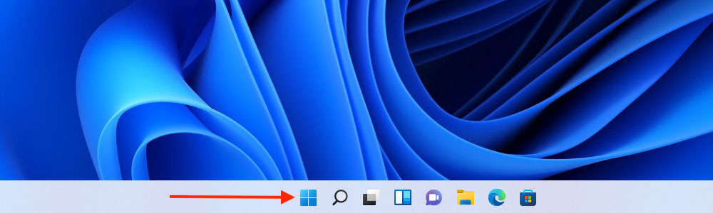 Le bouton Menu Démarrer de Windows 11 dans la barre des tâches