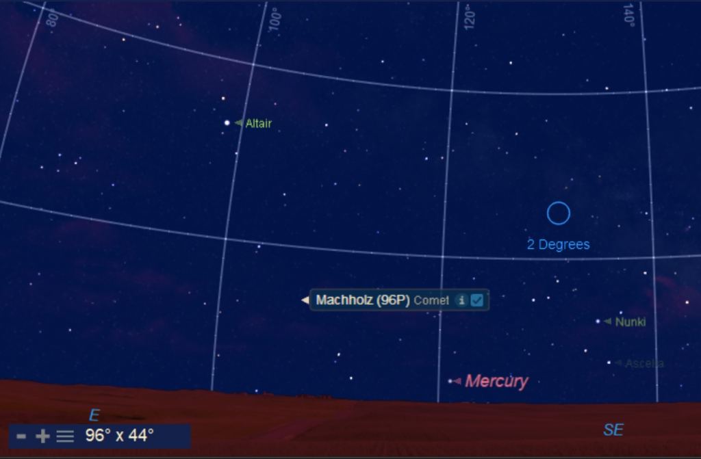 Comète le 9 février