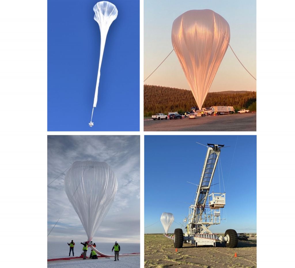 Exemples de ballons à haute altitude fournis par la NASA et commerciaux. (Crédits : Programme BPO et FO de la NASA)