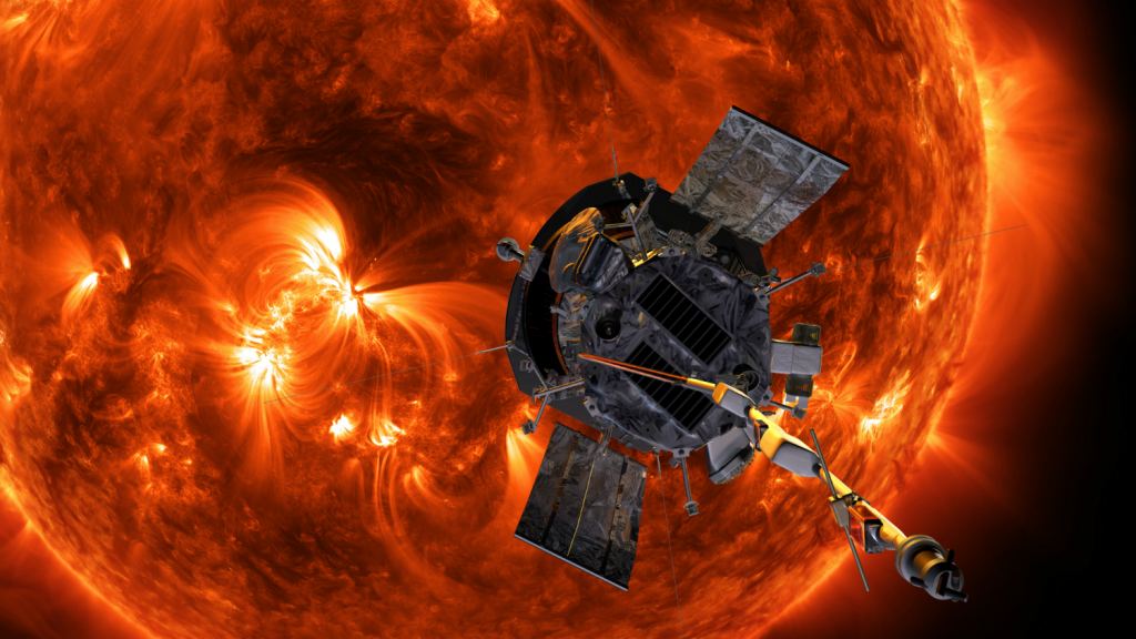 Illustration d'artiste de la sonde solaire Parker s'approchant du Soleil. Des engins spatiaux comme celui-ci signifient que nous comprenons notre Soleil et son activité de manière beaucoup plus détaillée que les naines rouges. Crédit image : NASA