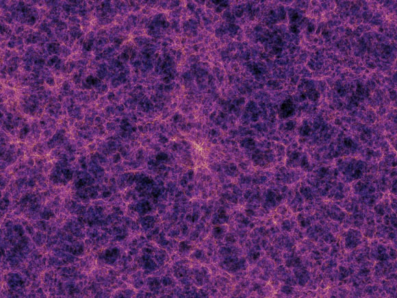 En façonnant l'Univers, la gravité construit une vaste structure semblable à une toile d'araignée de filaments reliant les galaxies et les amas de galaxies le long de ponts invisibles longs de centaines de millions d'années-lumière. C'est ce qu'on appelle la toile cosmique. Crédit image : Springel et al. / Institut Max Planck d'astrophysique.